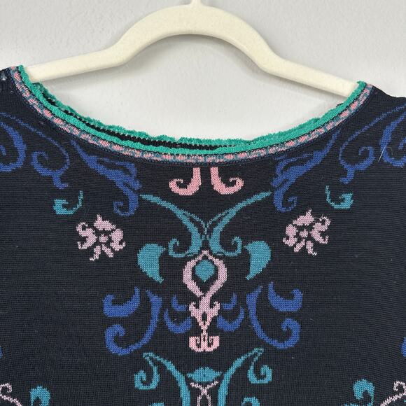 IVKO Fair Isle Sweater Dress Wool Winter Knit Scandinavian Artsy Size 40 US 10 - Picture 7 of 7